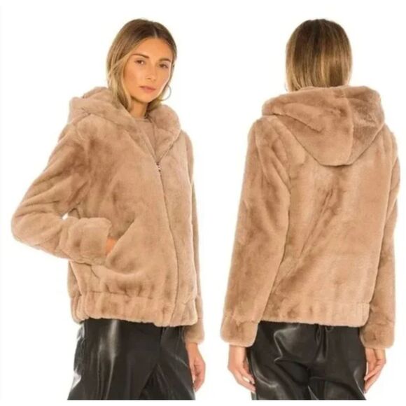Blank NYC Faux Fur Coat Jacket with pockets Women's 3XL Neutral Cozy F60 - Picture 1 of 16